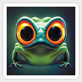 Cute Frog Art Sticker